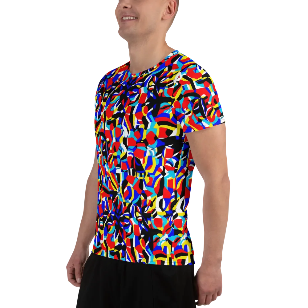Primary Flux on Men's Athletic T-Shirt — Left