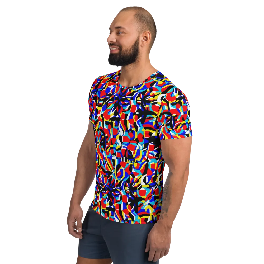 Primary Flux on Men's Athletic T-Shirt — Left