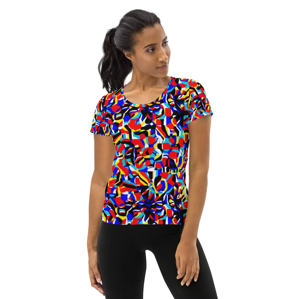 Primary Flux on Women's Athletic T-Shirt — Front