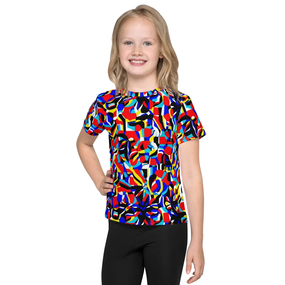 Primary Flux on Kids Crew Neck T-Shirt — Front