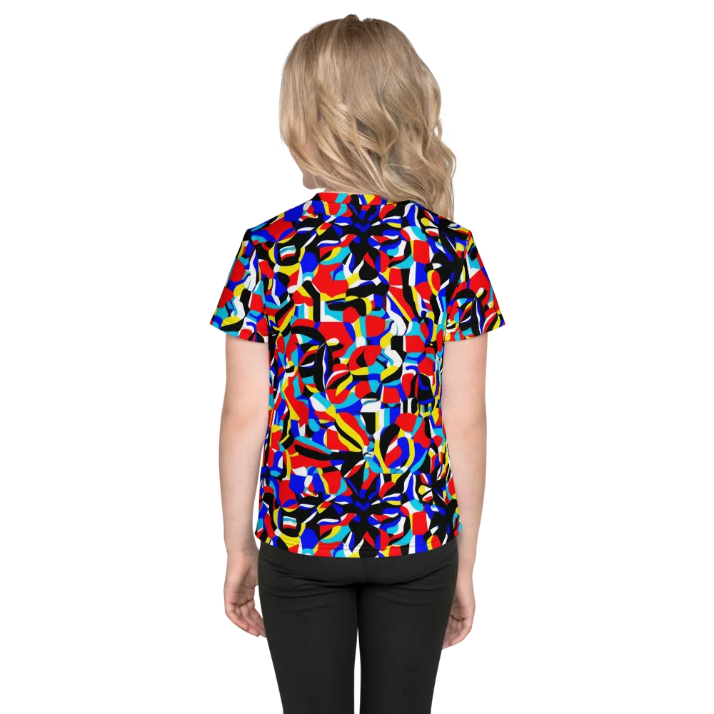 Primary Flux on Kids Crew Neck T-Shirt — Back
