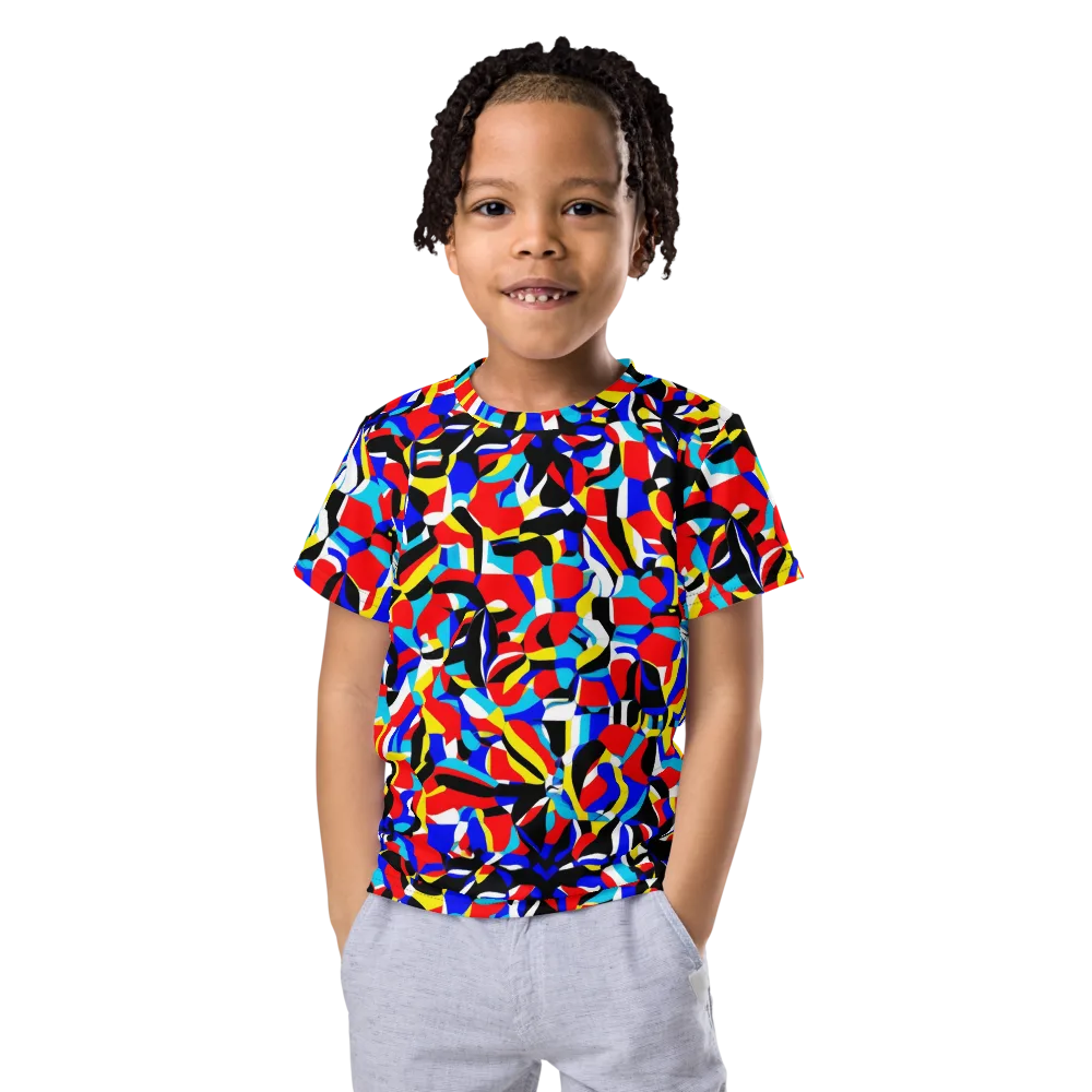 Primary Flux on Kids Crew Neck T-Shirt — Front
