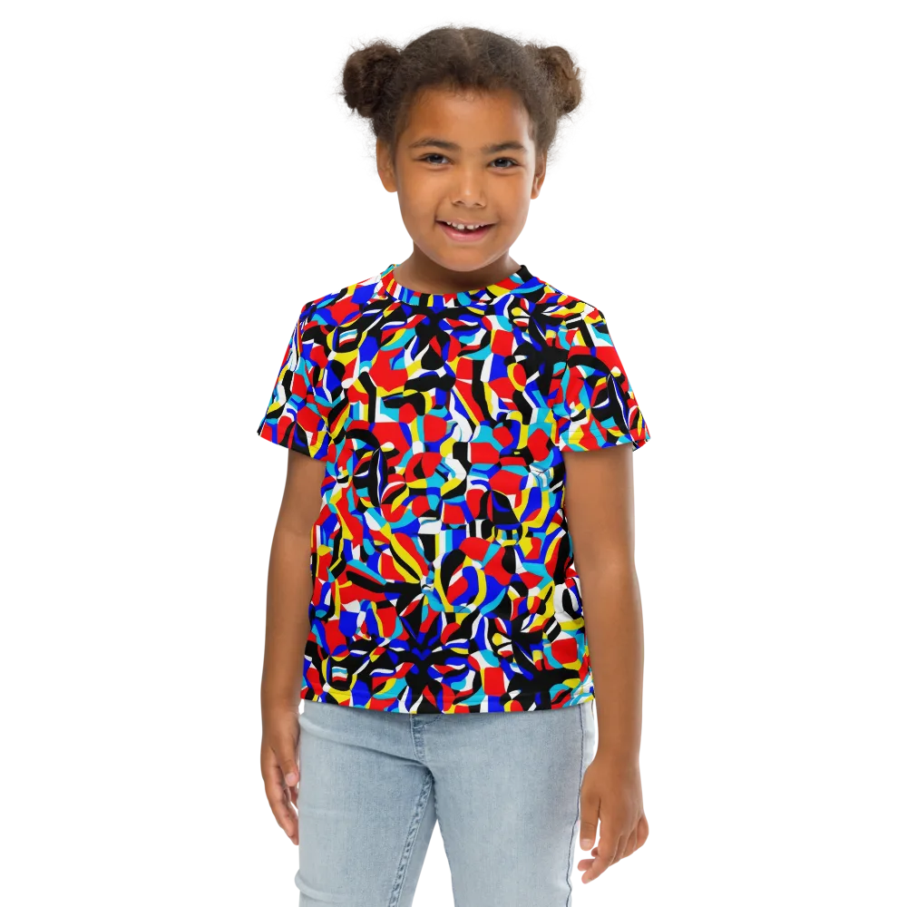 Primary Flux on Kids Crew Neck T-Shirt — Front