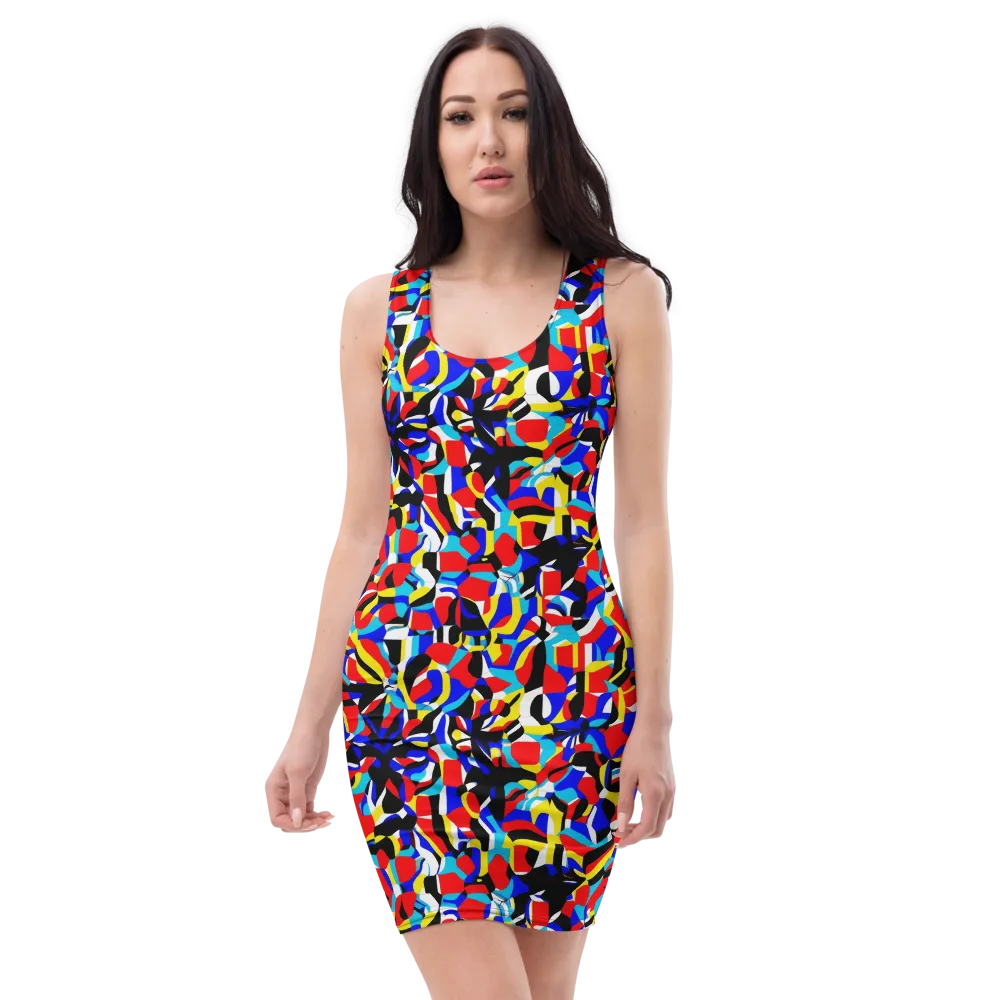 Primary Flux on Bodycon Dress — Front