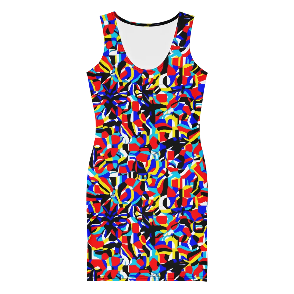 Primary Flux on Bodycon Dress — Front