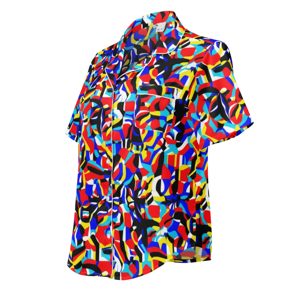 Primary Flux on Women's Short Sleeve Pajama Top — Left Front