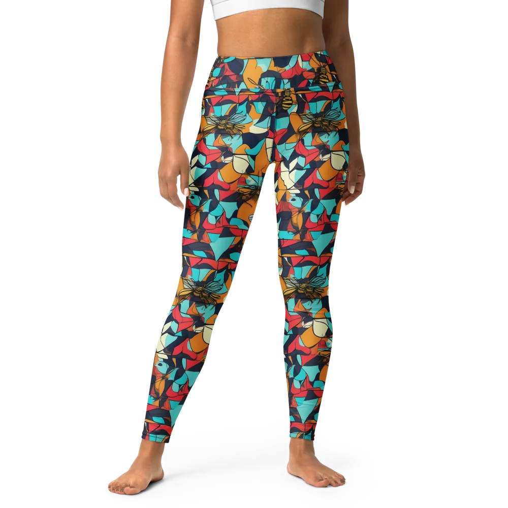 Pollinator Prism on Yoga Leggings — Front