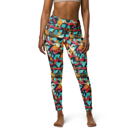 Pollinator Prism on a Yoga Leggings