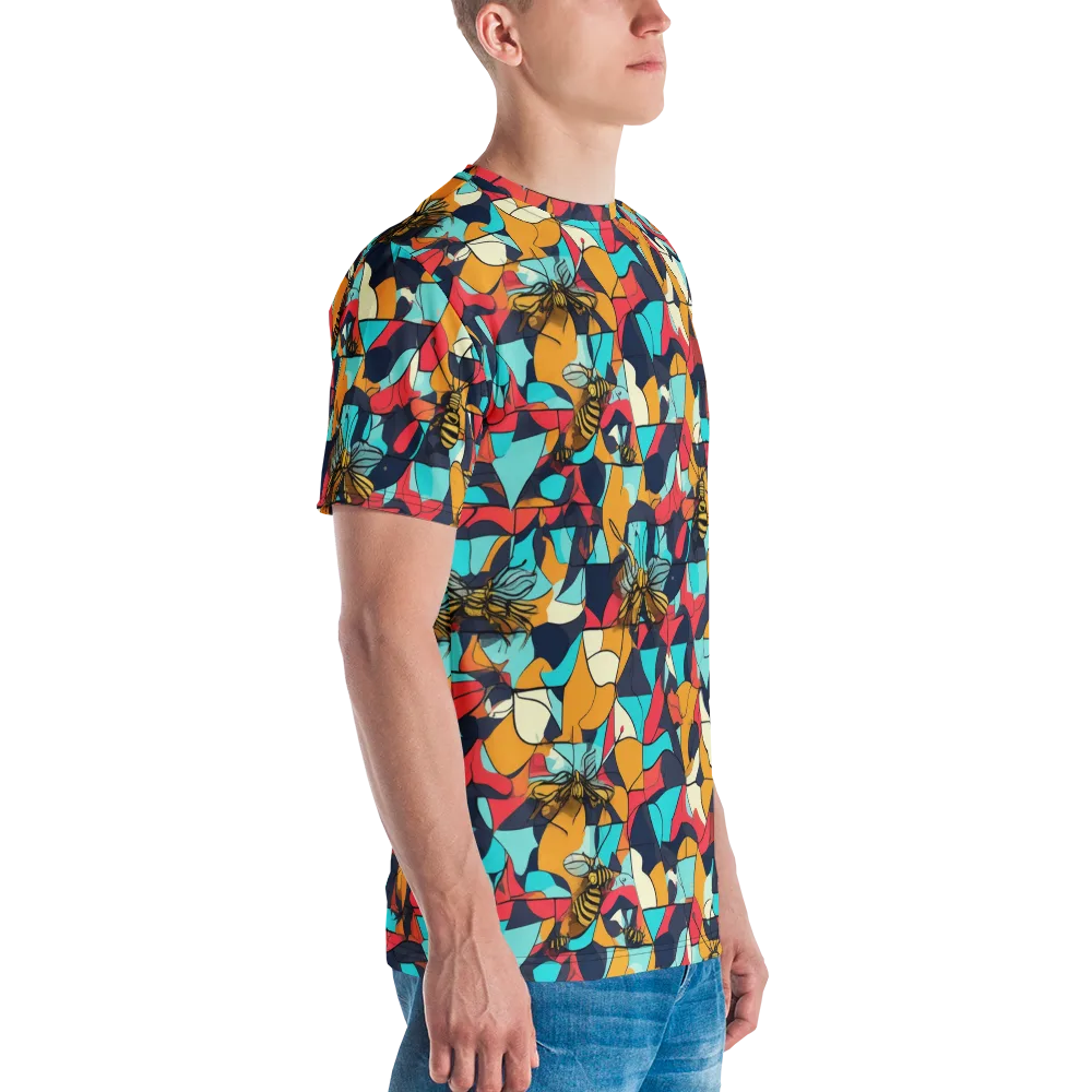 Pollinator Prism on Men's Crew Neck T-Shirt — Right