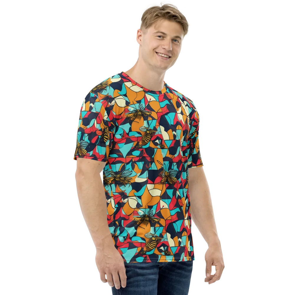 Pollinator Prism on Men's Crew Neck T-Shirt — Right