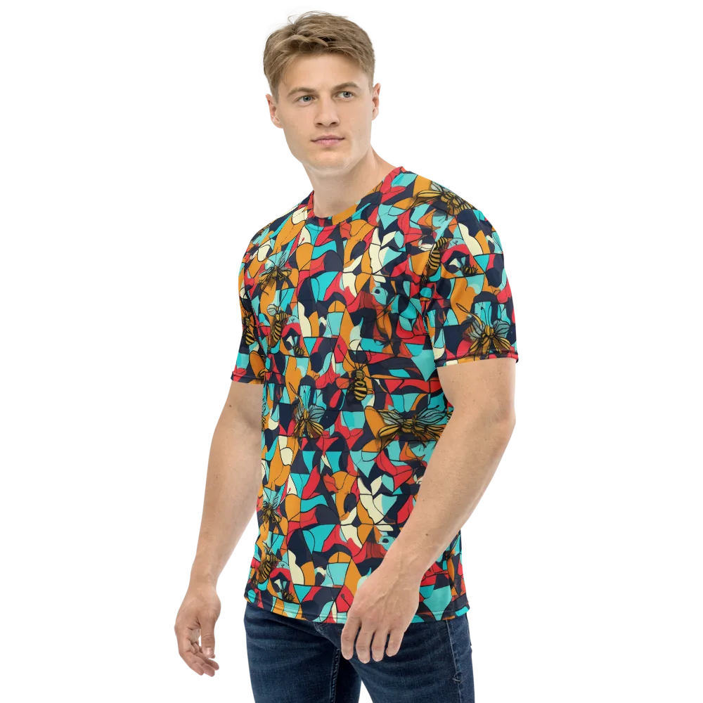 Pollinator Prism on Men's Crew Neck T-Shirt — Left