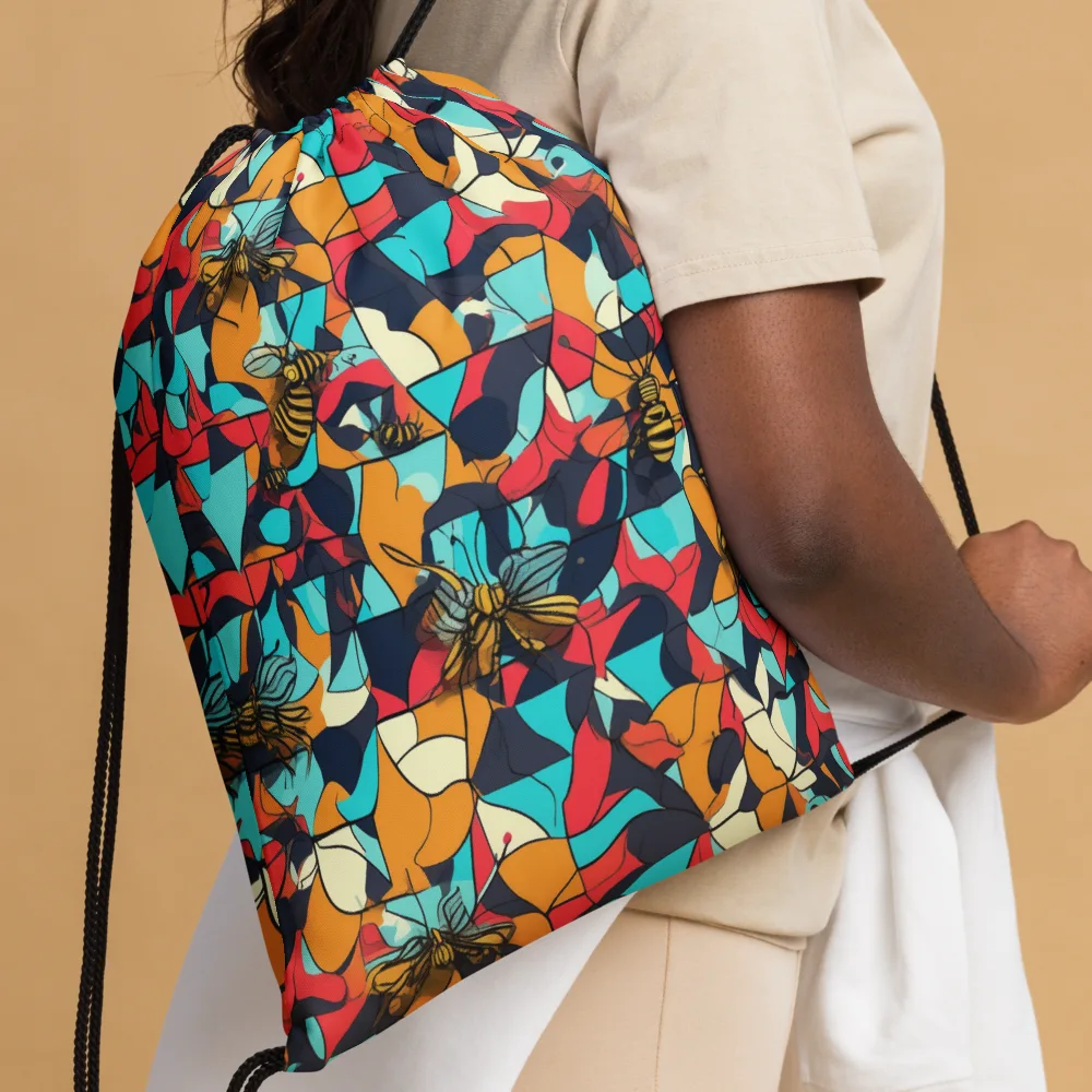 Pollinator Prism on Drawstring Bag — Front