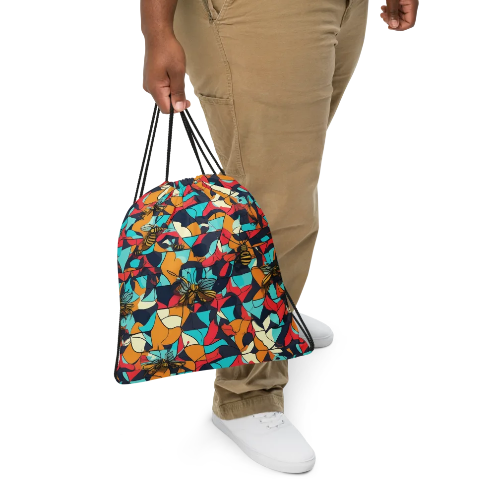 Pollinator Prism on Drawstring Bag — Front