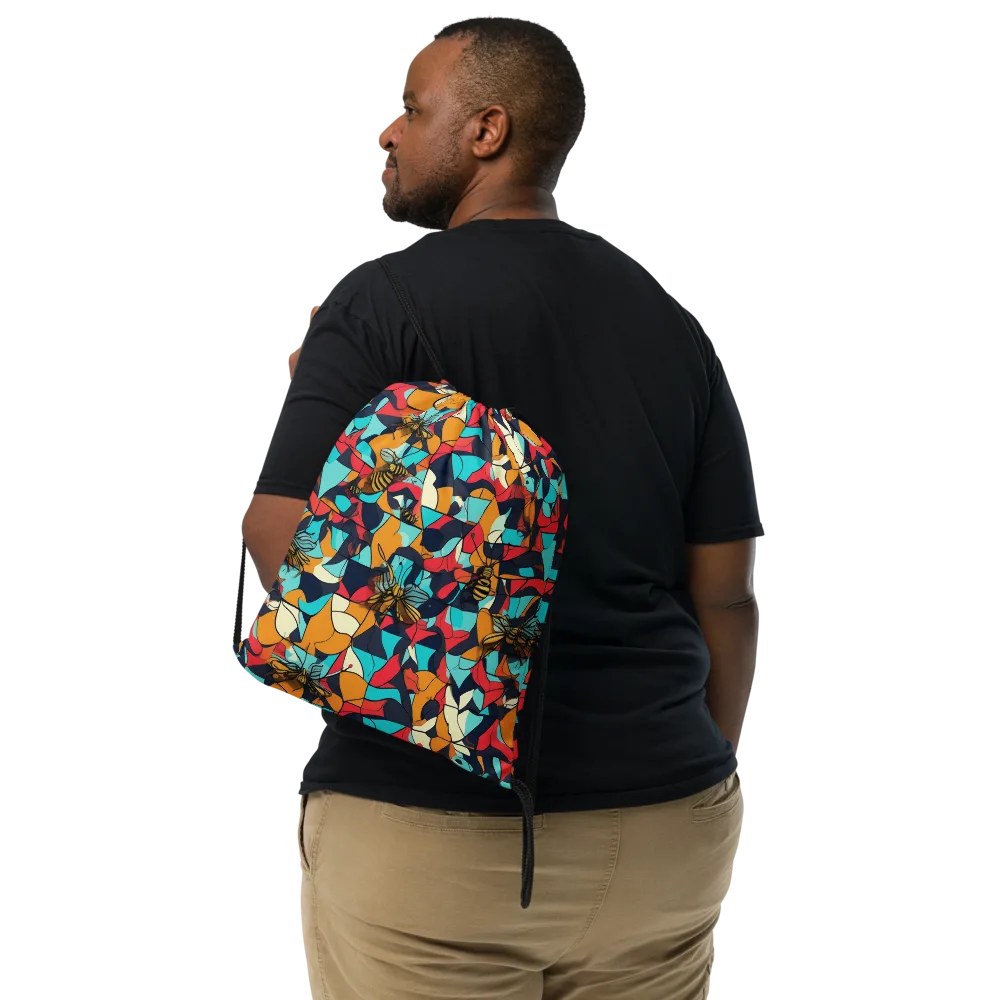 Pollinator Prism on Drawstring Bag — Front