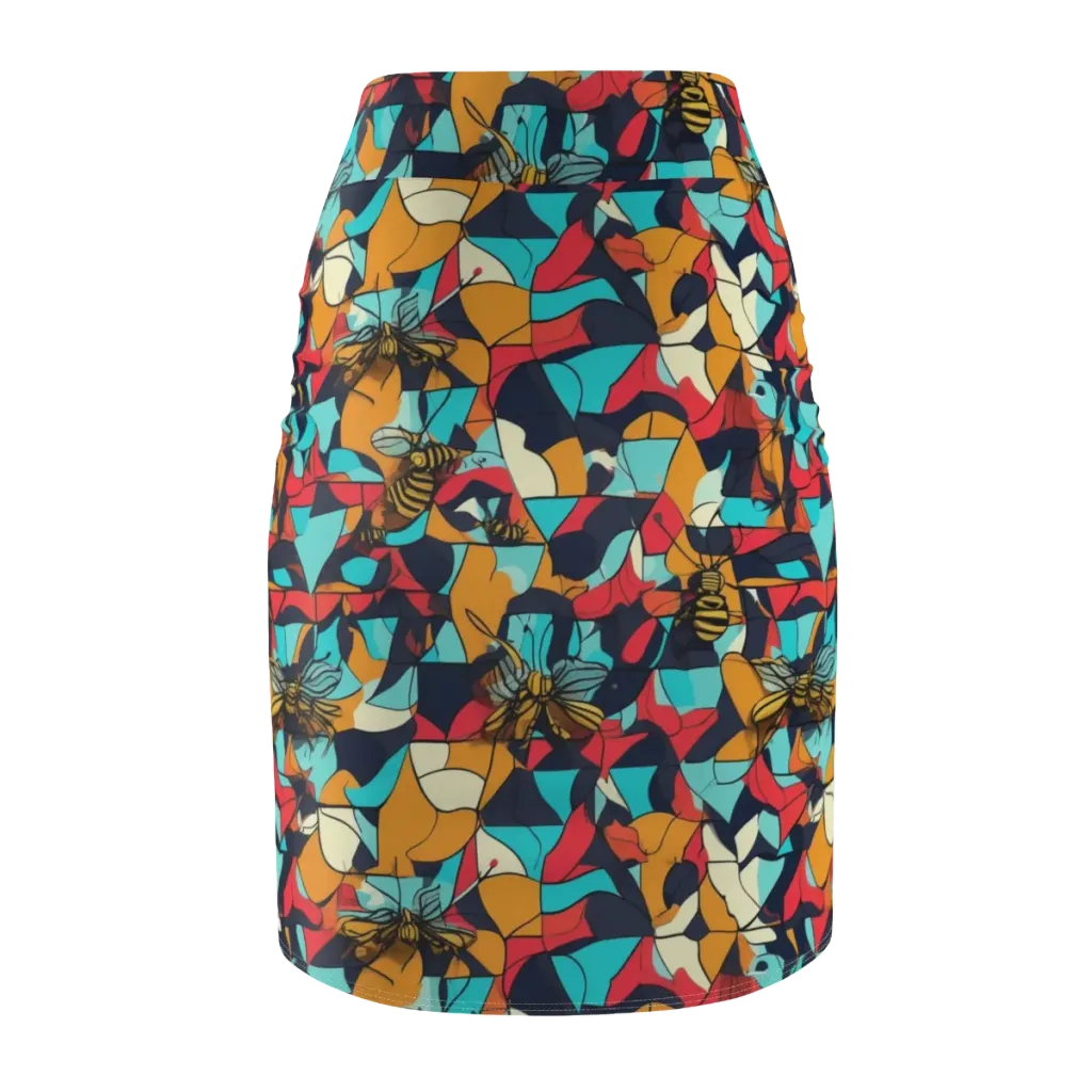 Pollinator Prism on Pencil Skirt — Back