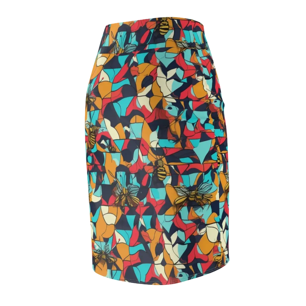 Pollinator Prism on Pencil Skirt — Back Side