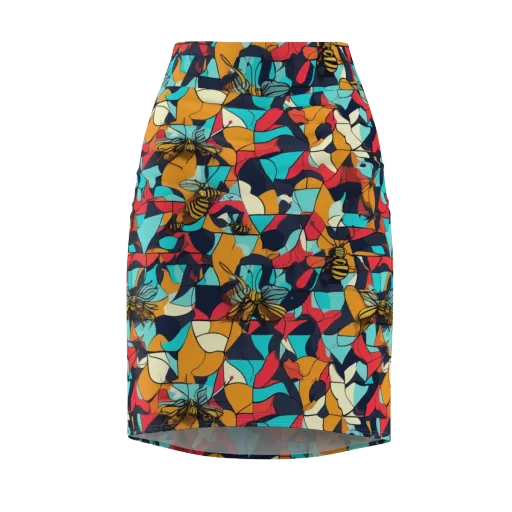 Pollinator Prism on a Pencil Skirt