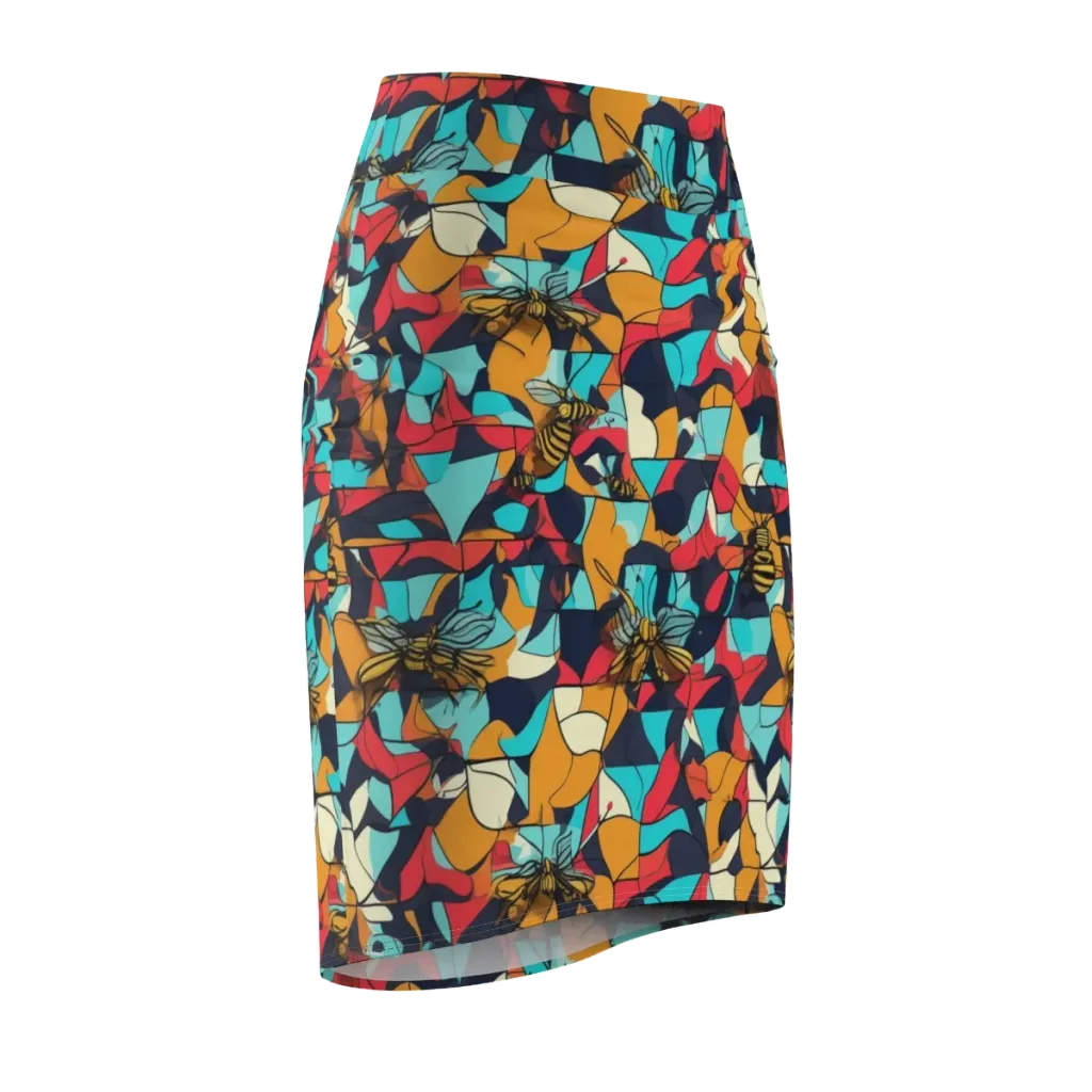 Pollinator Prism on Pencil Skirt — Front Side