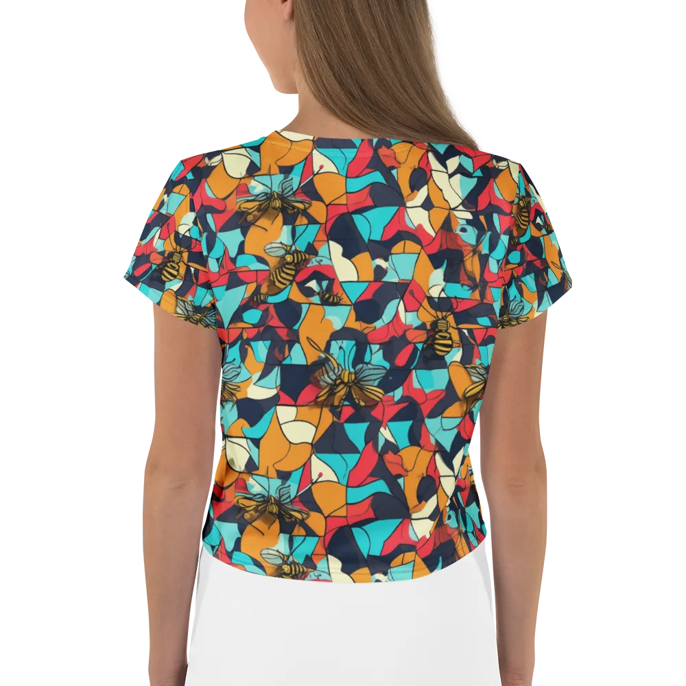 Pollinator Prism on Crop Tee — Back