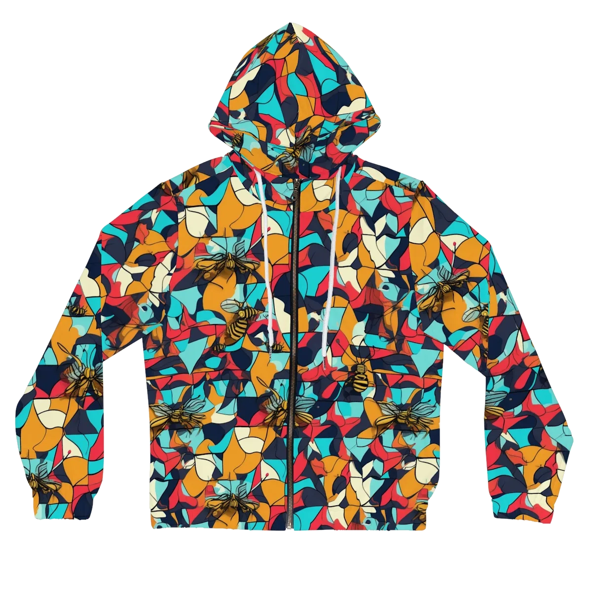Pollinator Prism on Women's Full-Zip Hoodie — Front