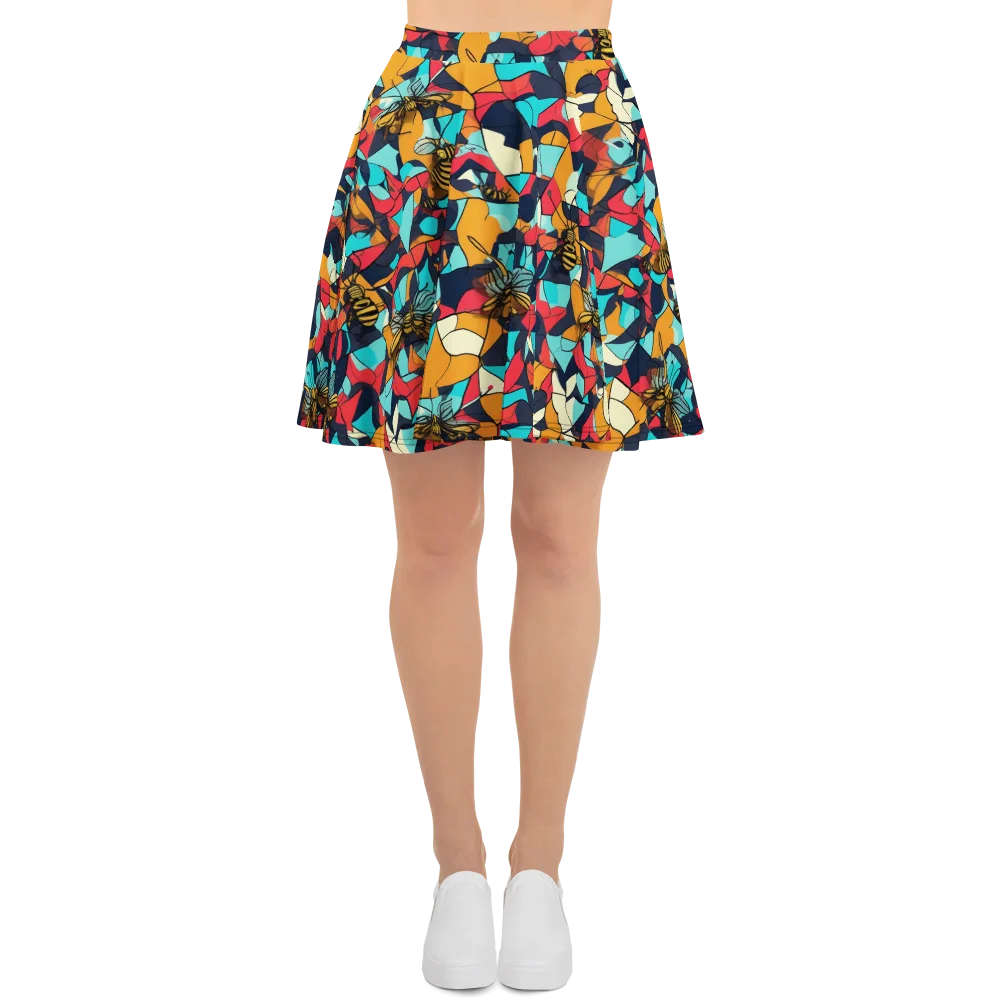 Pollinator Prism on Skater Skirt — Front
