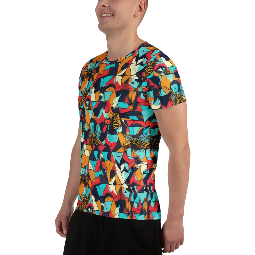 Pollinator Prism on Men's Athletic T-Shirt — Left