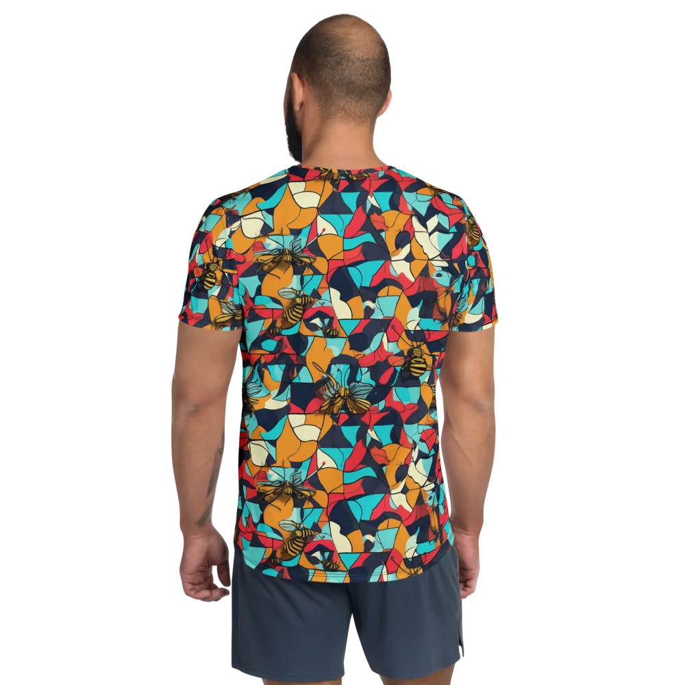 Pollinator Prism on Men's Athletic T-Shirt — Back