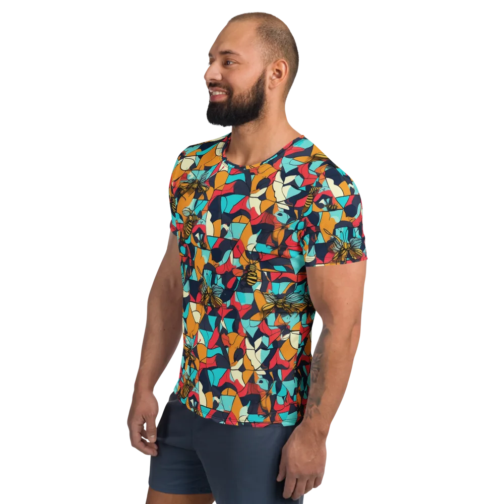 Pollinator Prism on Men's Athletic T-Shirt — Left