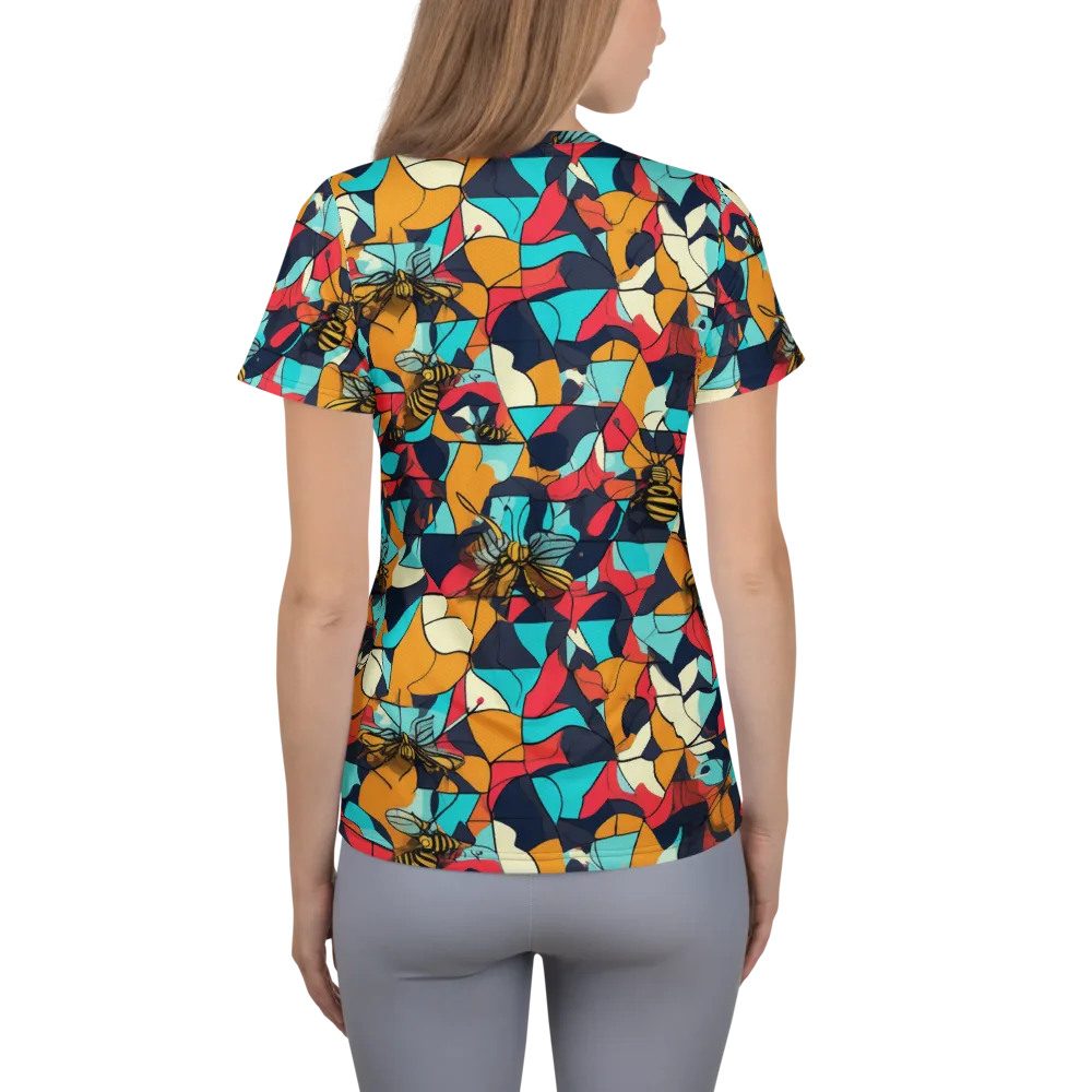 Pollinator Prism on Women's Athletic T-Shirt — Back