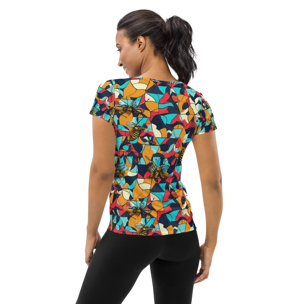Pollinator Prism on Women's Athletic T-Shirt — Back