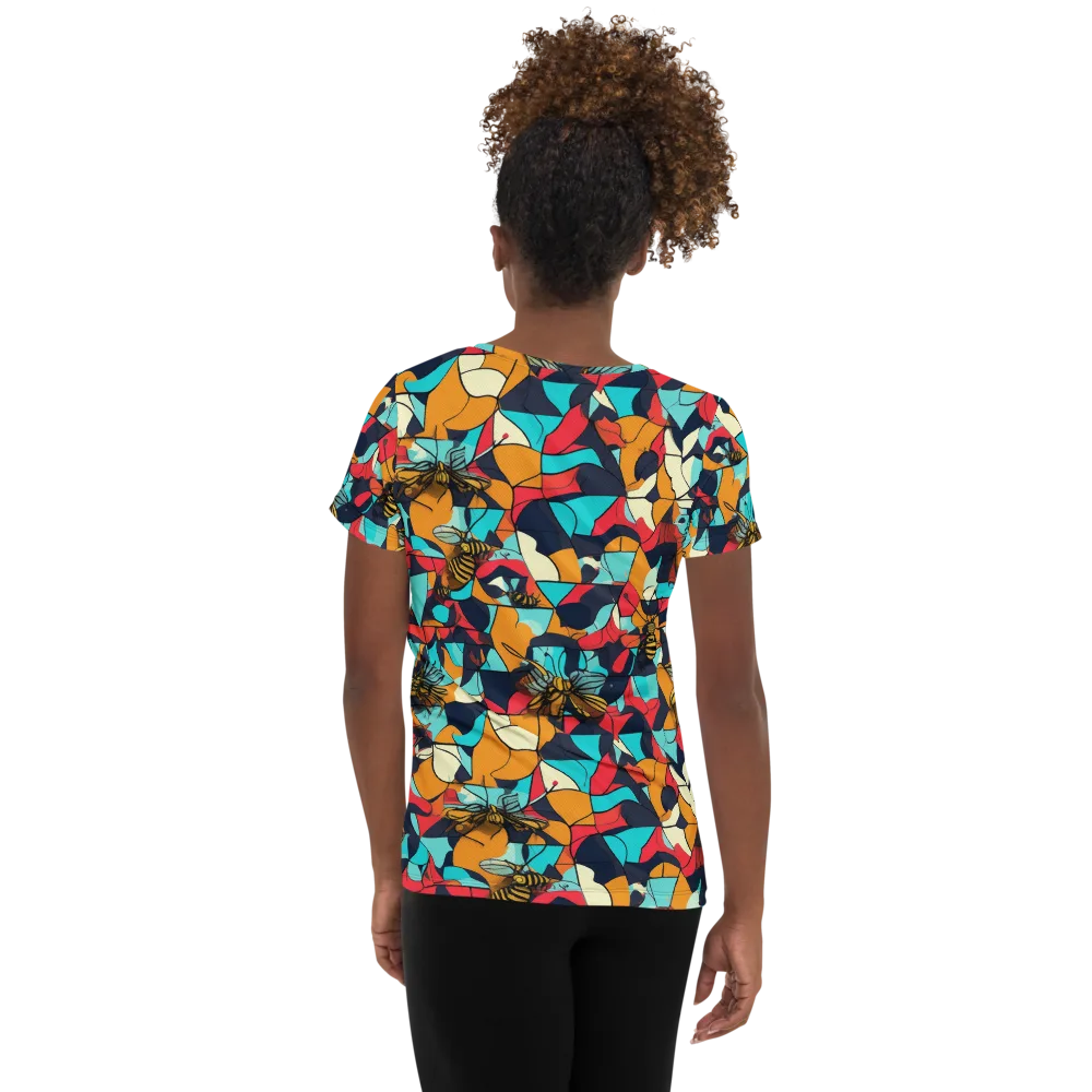 Pollinator Prism on Women's Athletic T-Shirt — Back