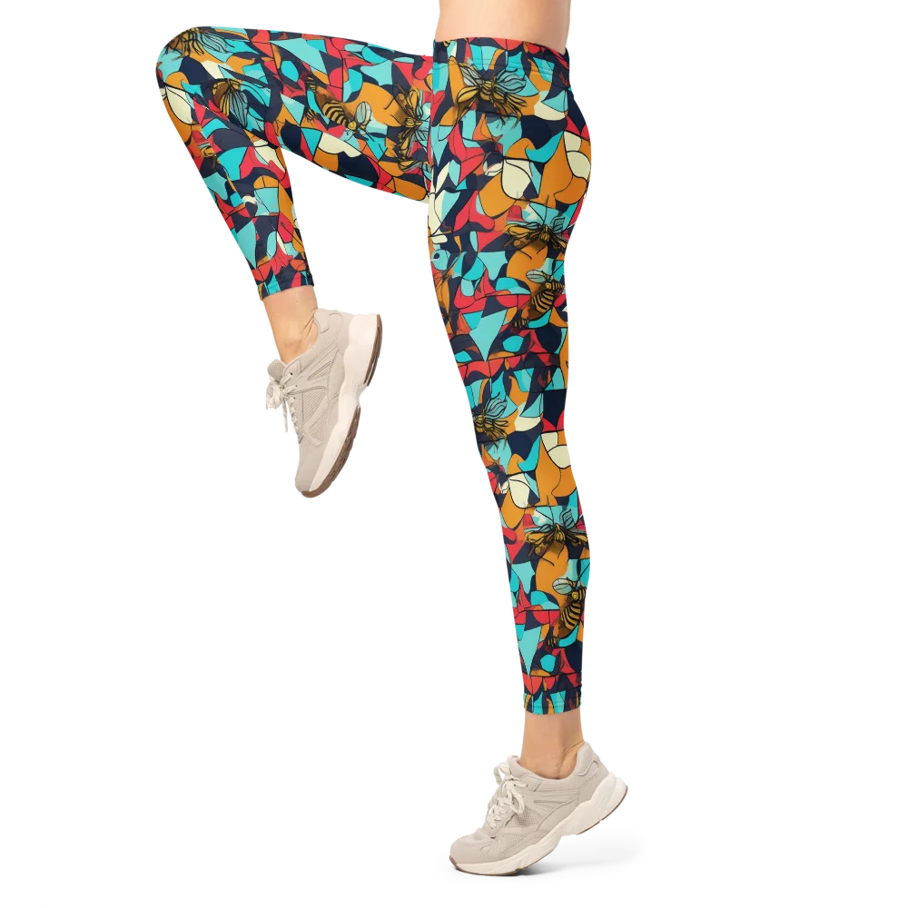 Pollinator Prism on Leggings — Left