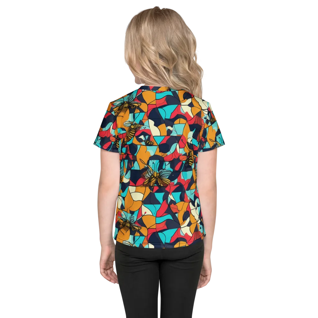 Pollinator Prism on Kids Crew Neck T-Shirt — Back