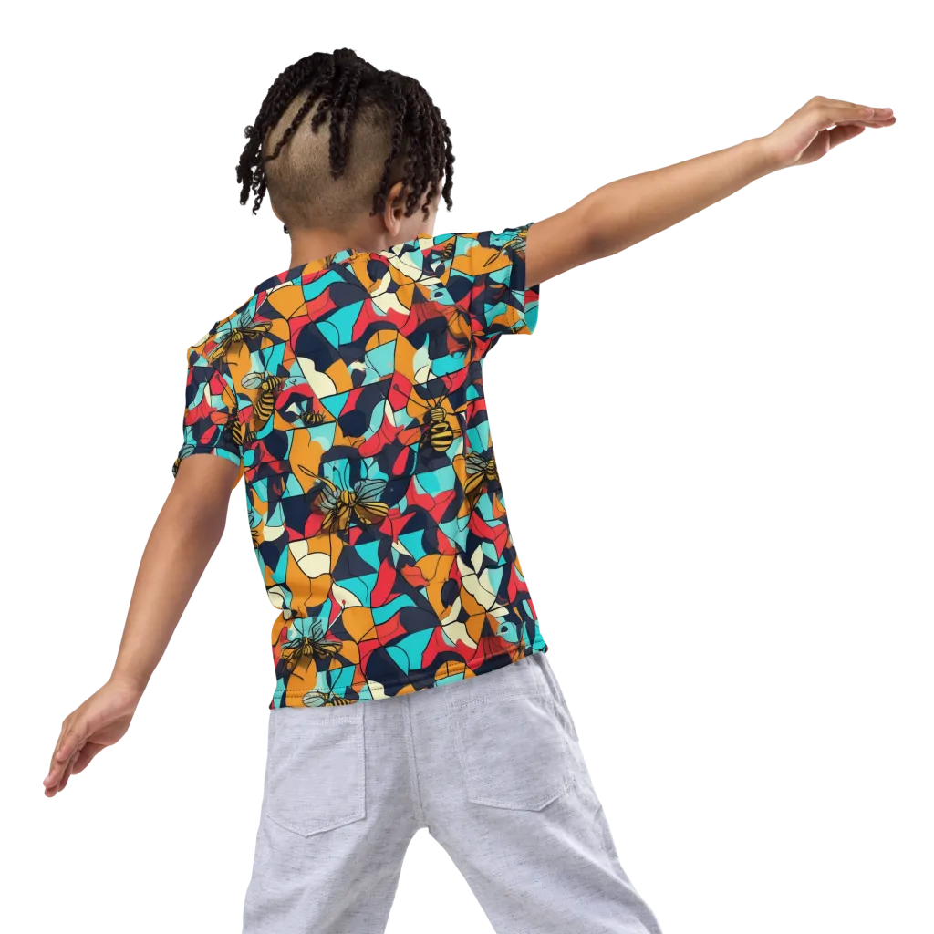 Pollinator Prism on Kids Crew Neck T-Shirt — Back