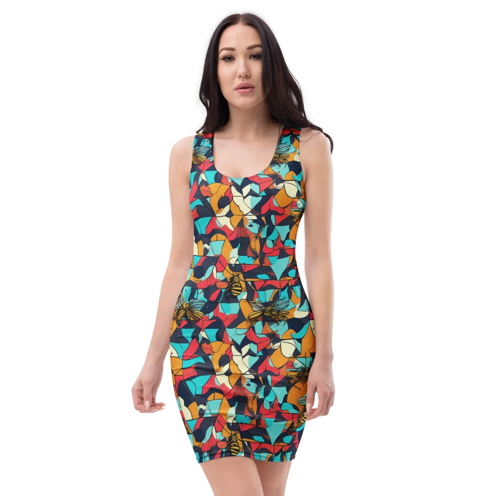 Pollinator Prism on Bodycon Dress — Front