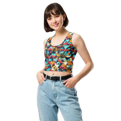 Pollinator Prism on a Crop Top