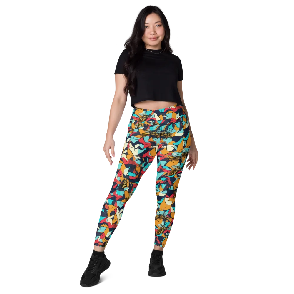 Pollinator Prism on Leggings with Pockets — Front