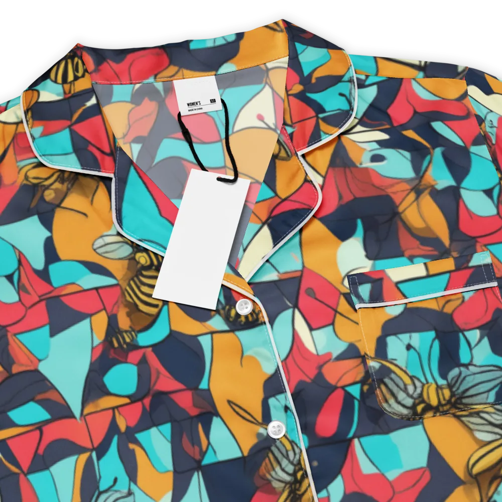 Pollinator Prism on Women's Short Sleeve Pajama Top — Product details