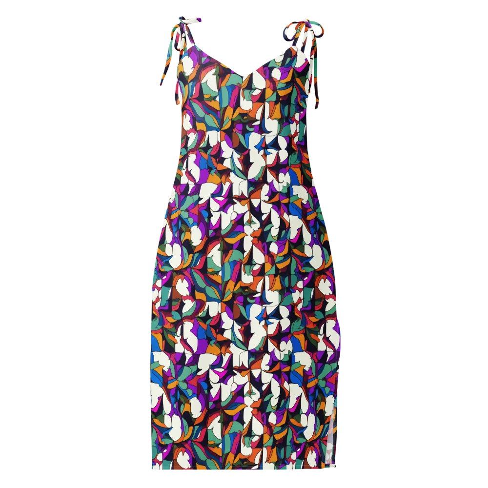 Electric Florilegium on Slip Dress — Front