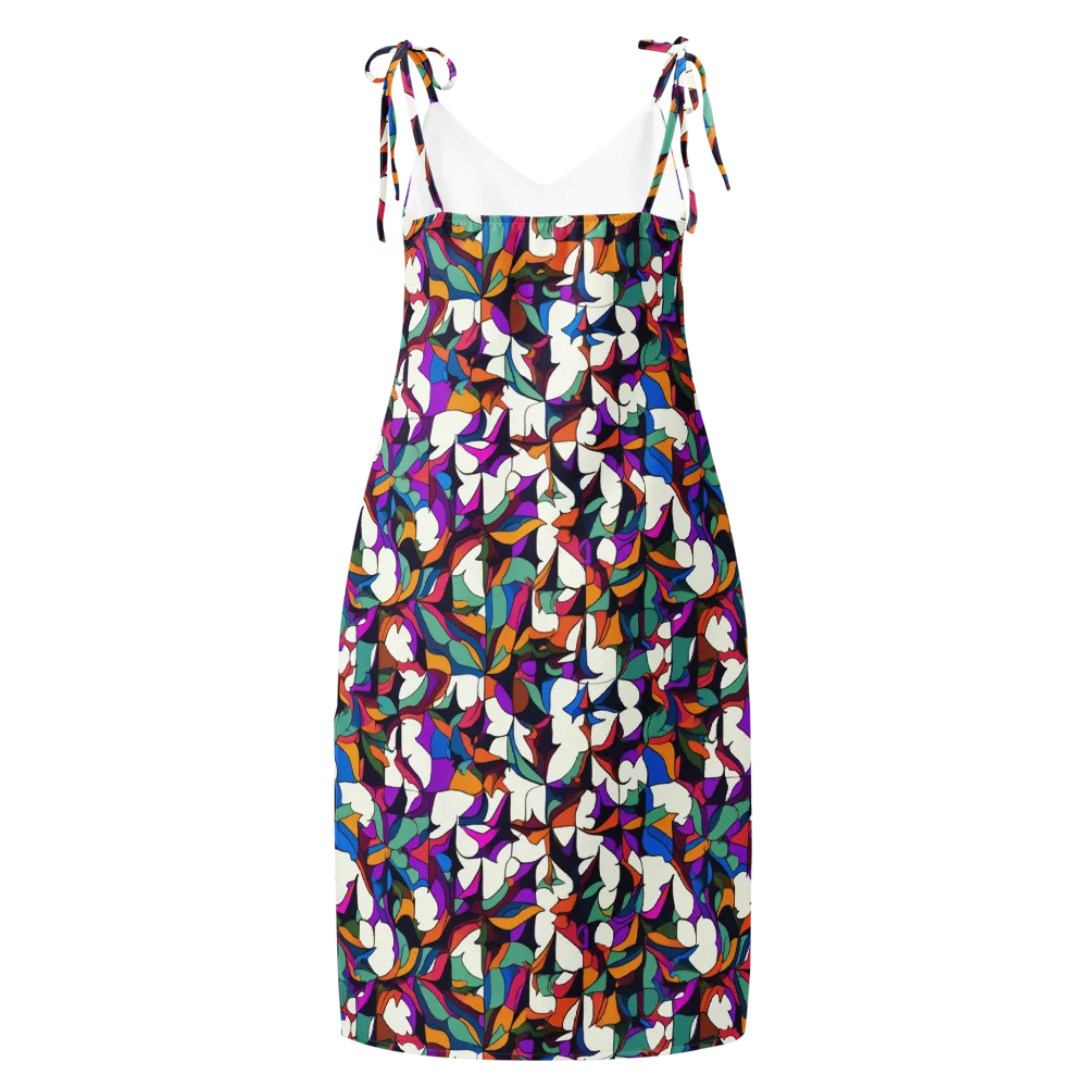 Electric Florilegium on Slip Dress — Back