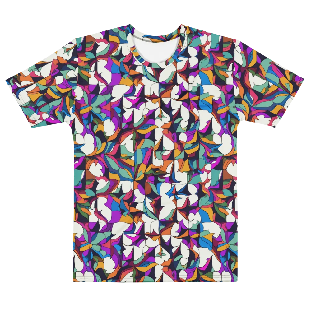 Electric Florilegium on Men's Cotton Crew Neck T-Shirt — Front