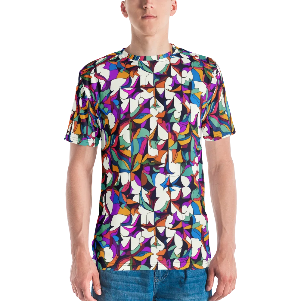 Electric Florilegium on Men's Crew Neck T-Shirt — Front