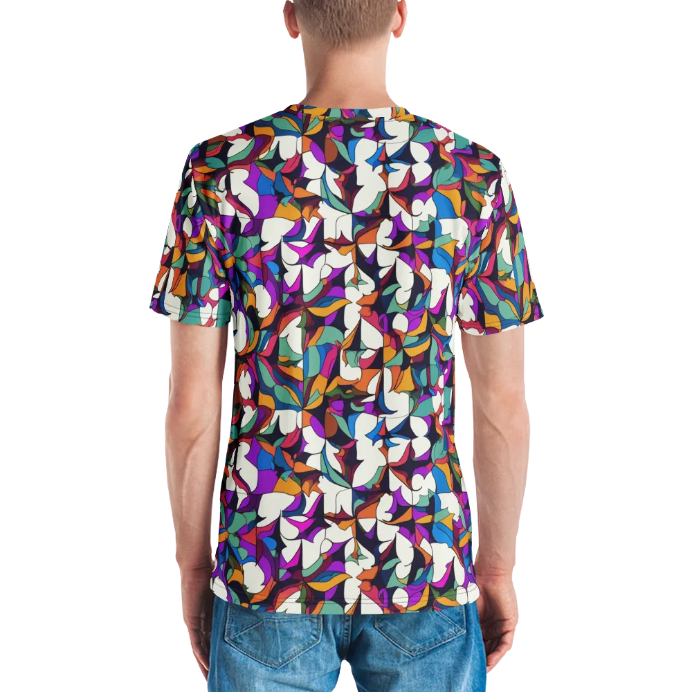 Electric Florilegium on Men's Crew Neck T-Shirt — Back
