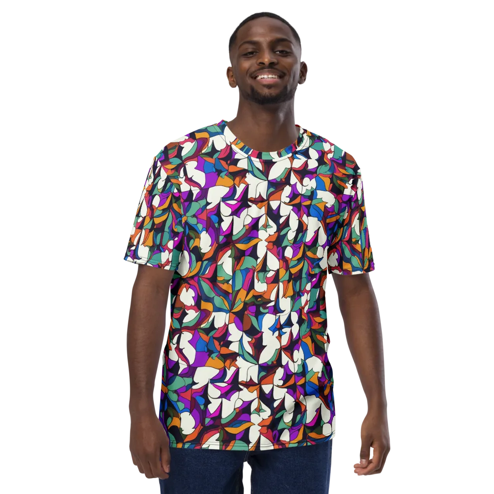 Electric Florilegium on Men's Crew Neck T-Shirt — Front