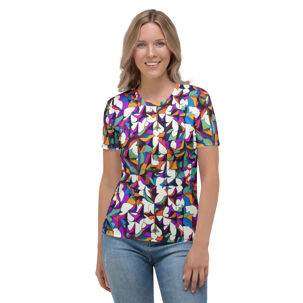 Electric Florilegium on Women's Crew Neck T-Shirt — Front