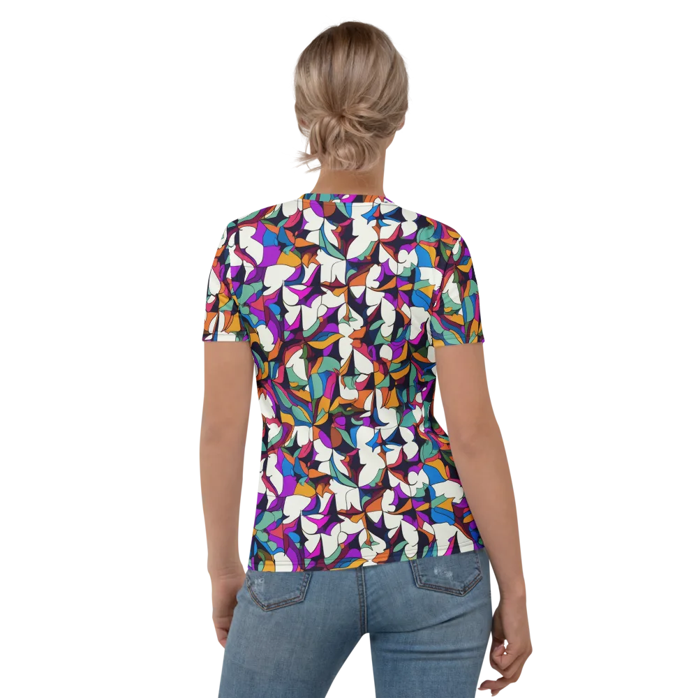 Electric Florilegium on Women's Crew Neck T-Shirt — Back