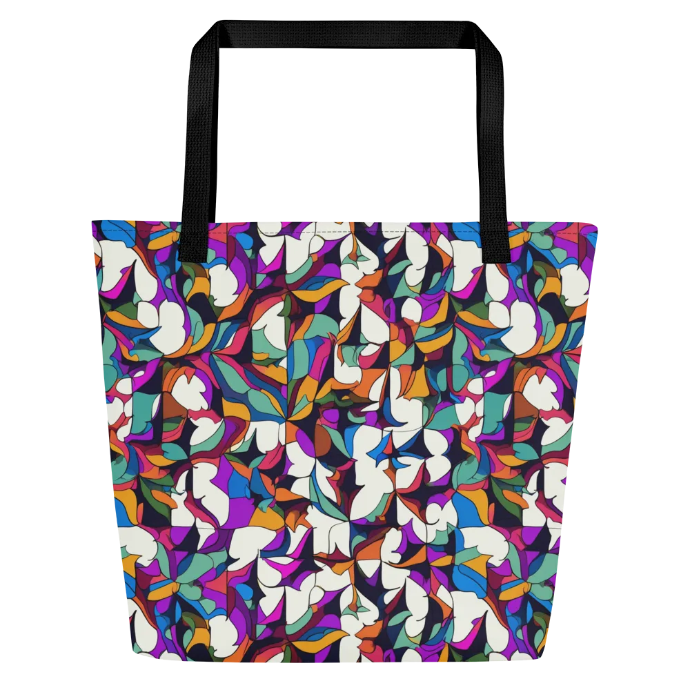 Electric Florilegium on Large Tote Bag W/ Pocket — Front
