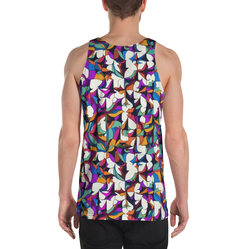 Electric Florilegium on Men's Tank Top — Back