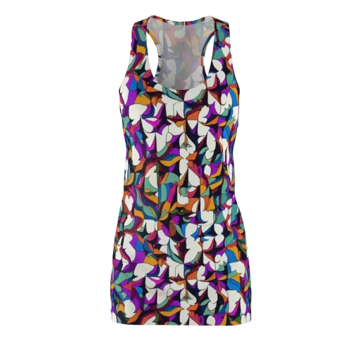 Electric Florilegium on a Racerback Dress