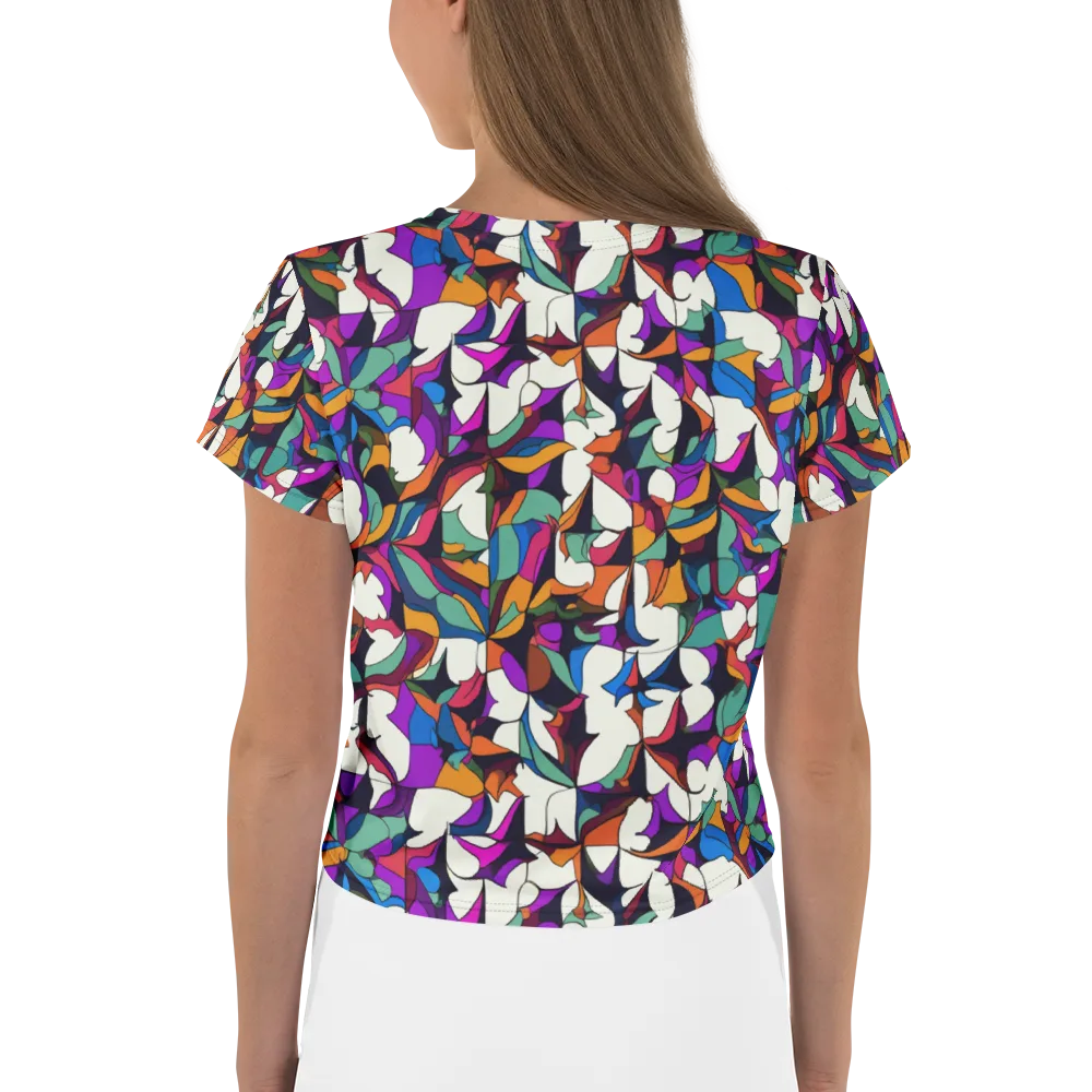 Electric Florilegium on Crop Tee — Back
